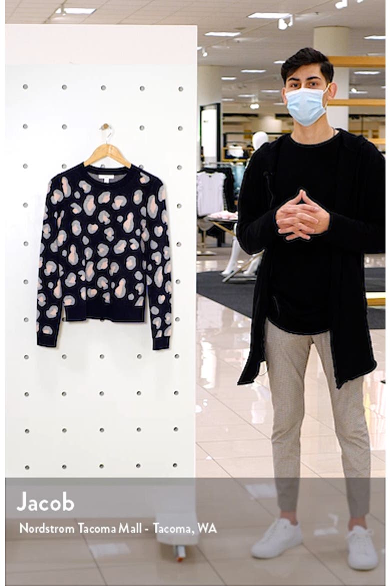 Cheetah Pattern Crewneck Sweater video