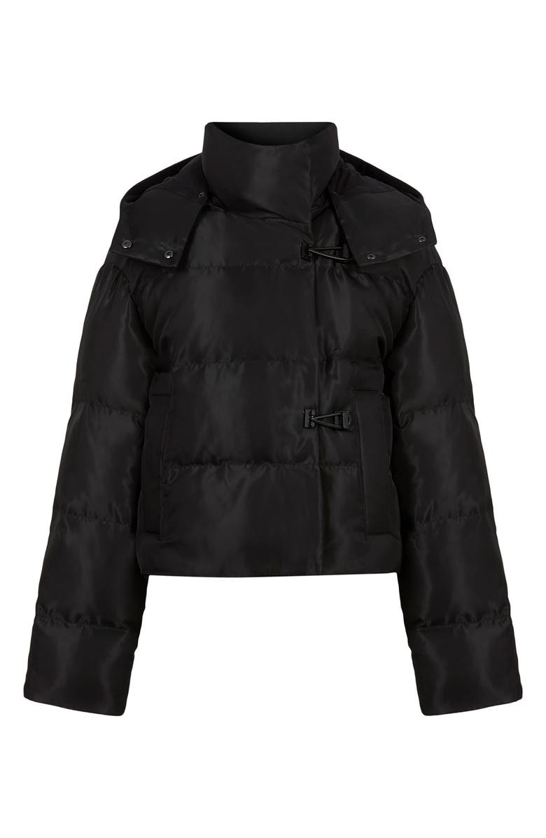 AllSaints Allais Hooded Puffer Coat, Alternate, color, Black