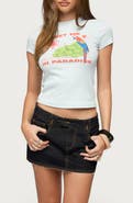 EDIKTED Meet Me in Paradise Crop T-Shirt
