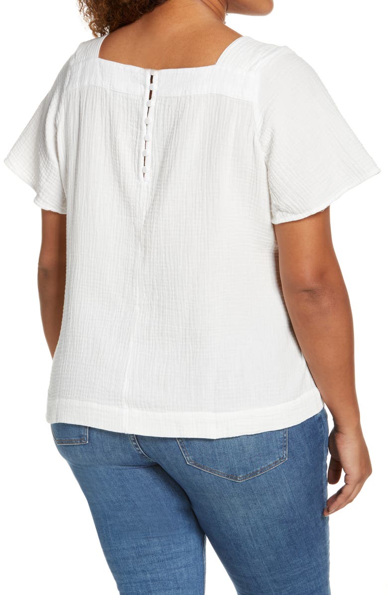 Madewell Harlow Lightspun Square Neck Top, Alternate, color, 