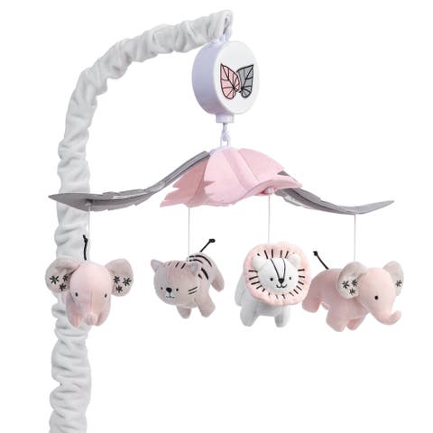 Happy Jungle Musical Baby Crib Mobile Safari Animals Soother Toy