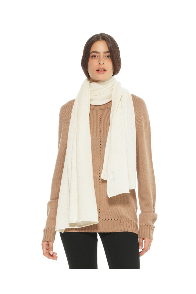 Essential Pure Cashmere Maxi Wide Scarf, Main, color, Milk White