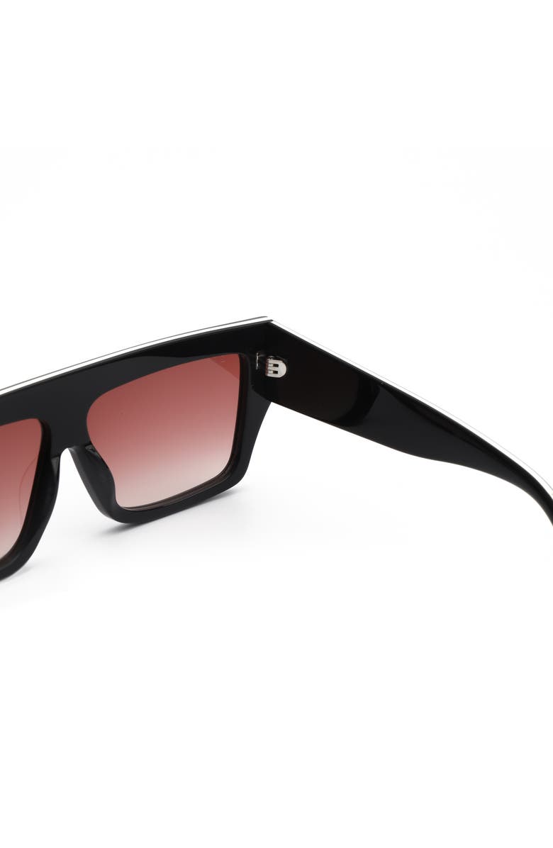 12PM STUDIOS NYC Square Sunglasses, Alternate, color, Black/Red
