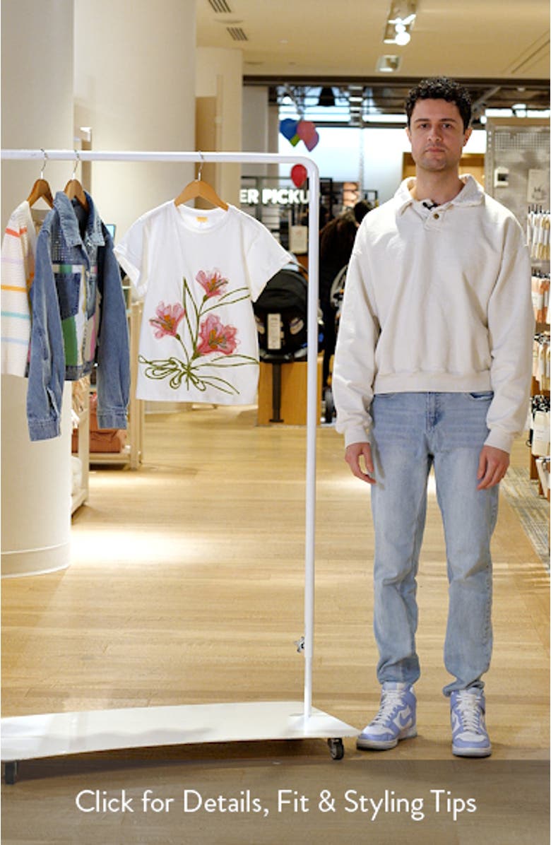 Kids' Chroma Floral Embroidered Cotton Graphic T-Shirt, sales video thumbnail