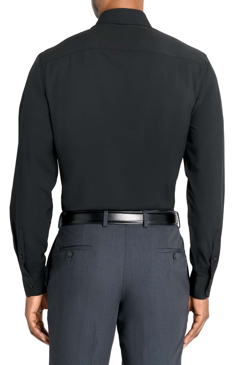 W.R.K Slim Fit Solid Black Performance Dress Shirt, Alternate, color, Black