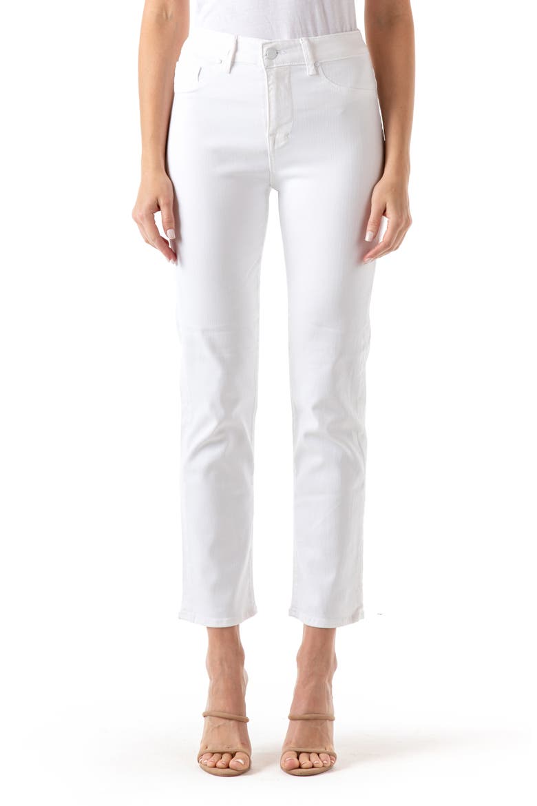 Cher High Waist Ankle Slim Jeans, Main, color, WHITE