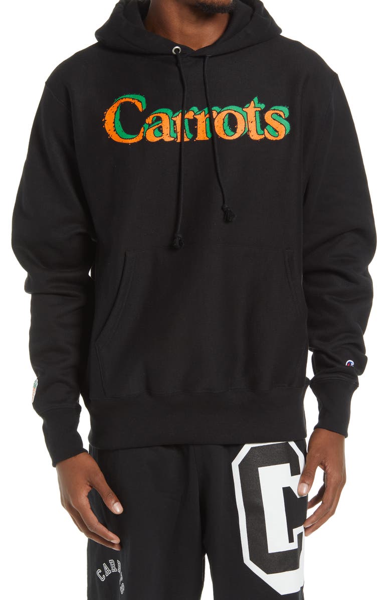 CARROTS BY ANWAR CARROTS Wordmark Scribble Logo Cotton Graphic Hoodie, Main, color,