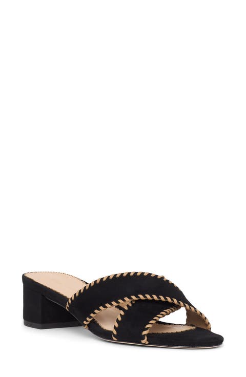 Amanda Crisscross Suede Slide Sandal