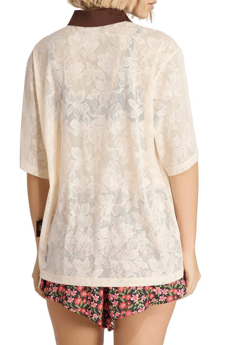 x Farm Rio Lace Jersey, Alternate, color, ECRU TINT/ AUBURN