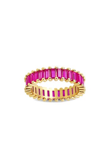 Sterling Forever Caroline Rainbow Cubic Zirconia Eternity Ring