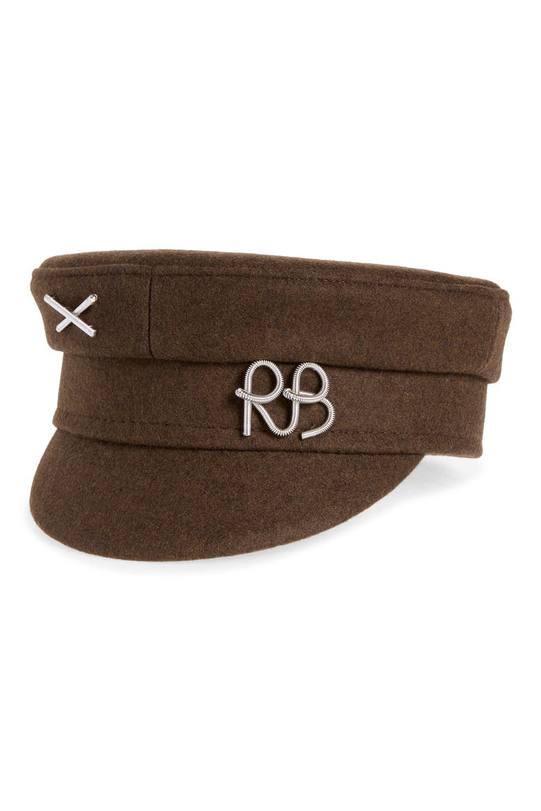 Wool Blend Felt Beret Cap, Main, color, BROWN