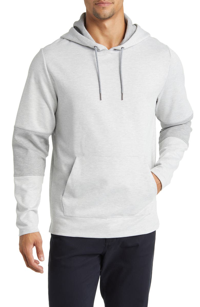 Robert Barakett Cambray Contrast Hoodie, Main, color, Grey