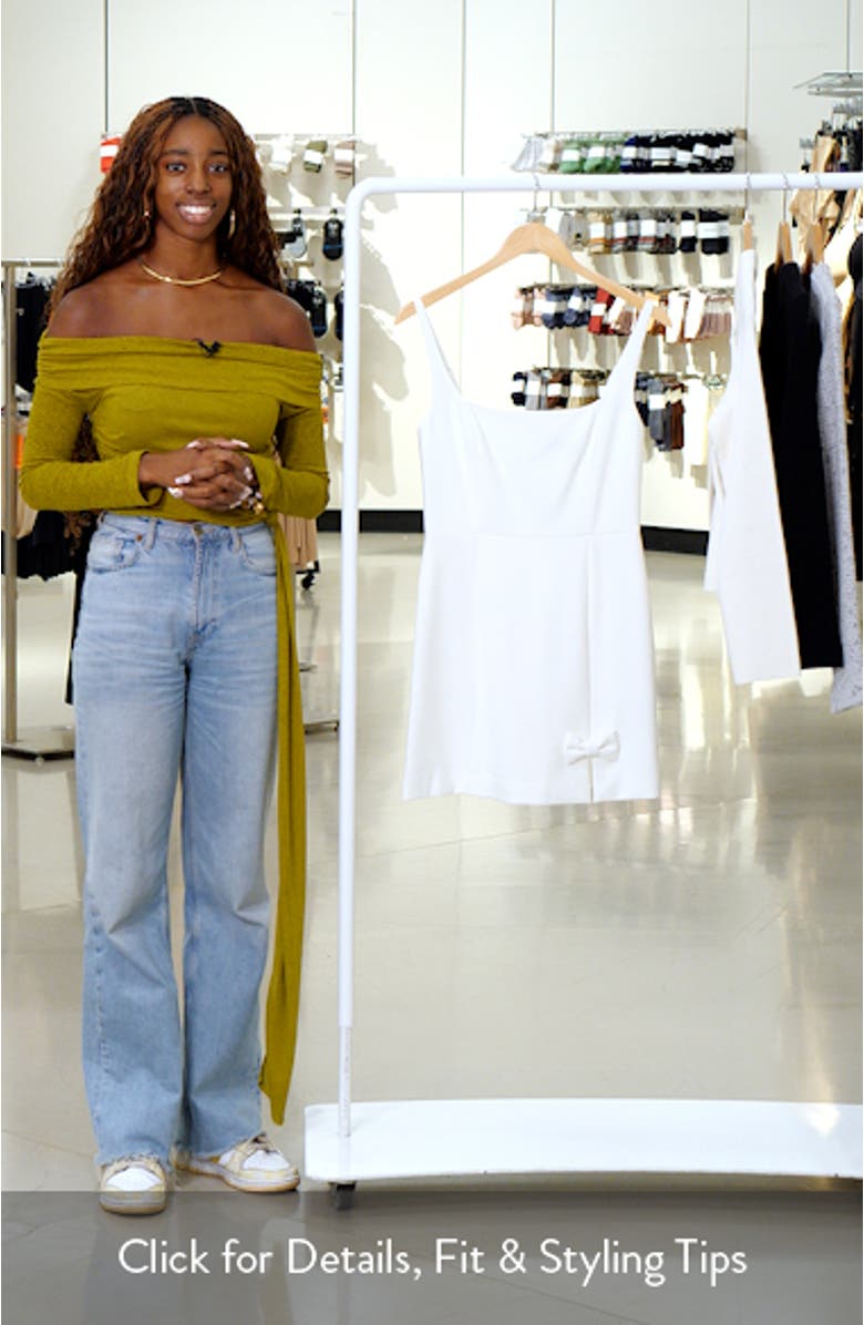 Whisper Bow Slit Minidress, sales video thumbnail