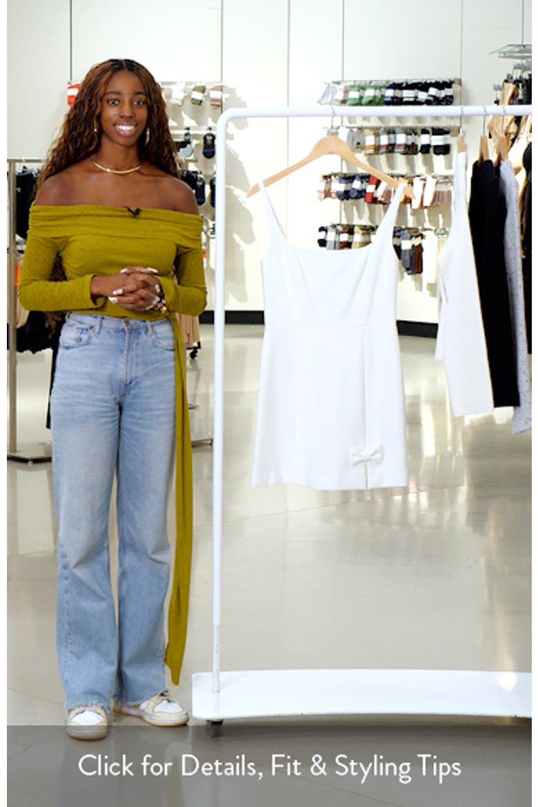 Whisper Bow Slit Minidress video