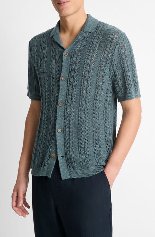 VINCE VINCE CABANA KNIT BUTTON-UP SHIRT