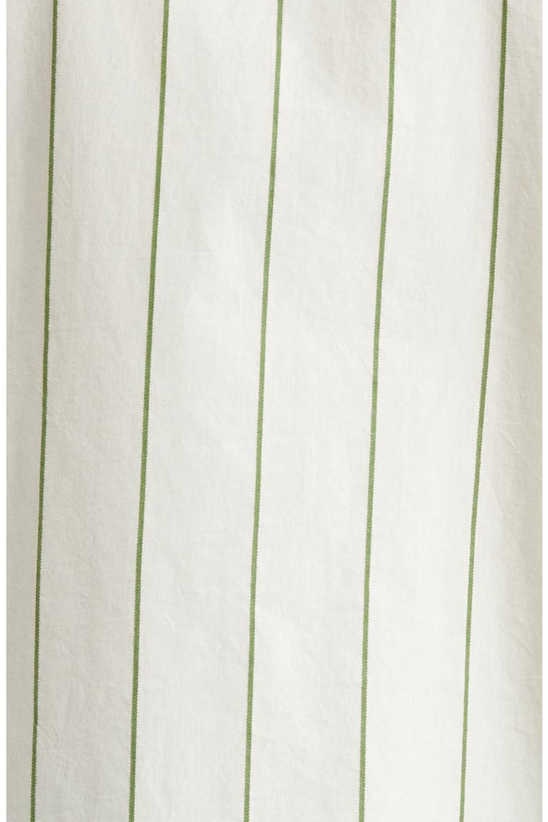 Celery Stripe Short Sleeve Cotton Button-Up Shirt, Alternate, color, GREEN CREAM