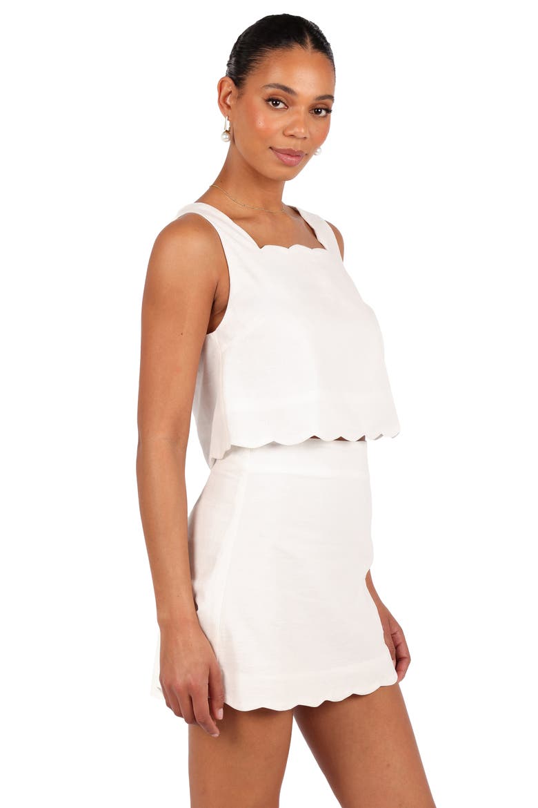 Wendie Scallop Miniskirt, Alternate, color, CLOUD WHITE