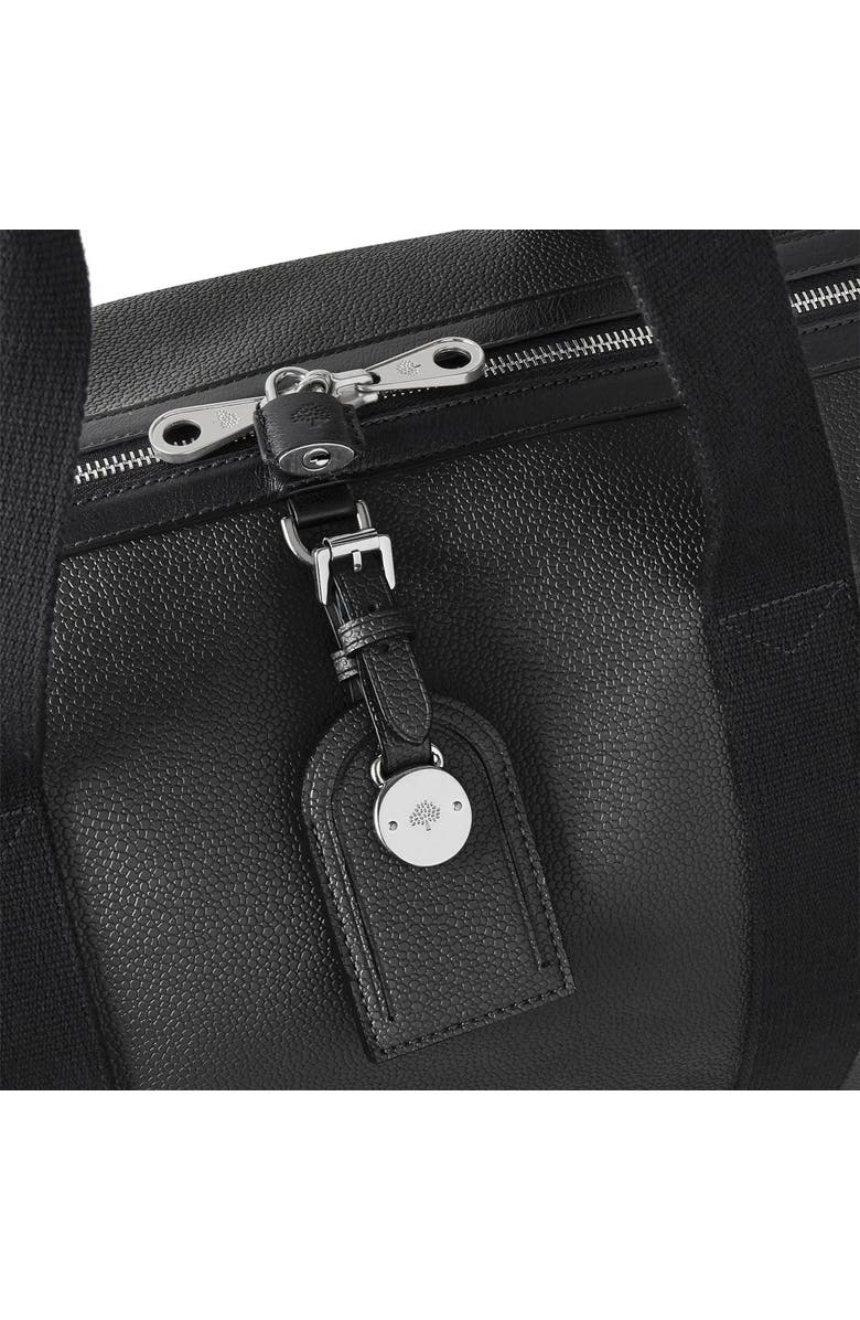 Mulberry Medium Clipper Leather Duffel, Alternate, color, Black