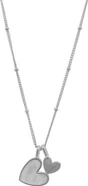 Adornia Mother-of-Pearl Heart Charm Water Resistant Necklace