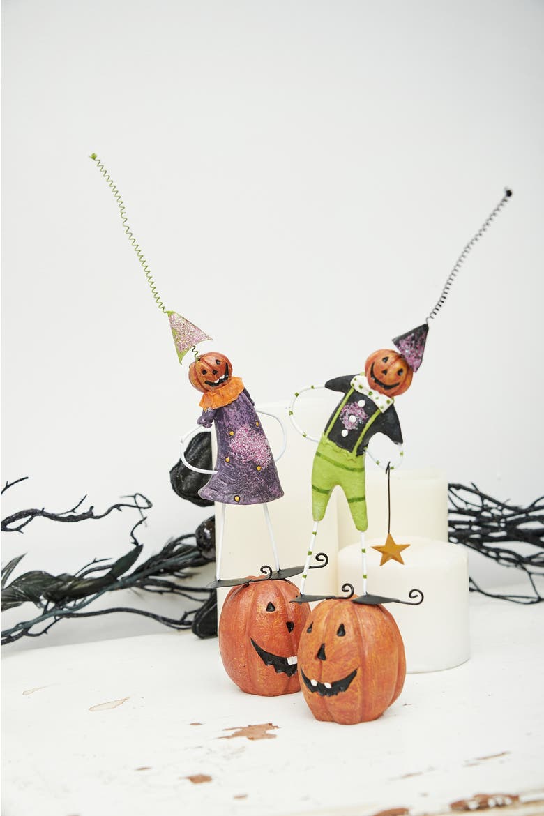 Whimsy on Pumpkin A/2 Halloween Figure, Alternate, color, Orange