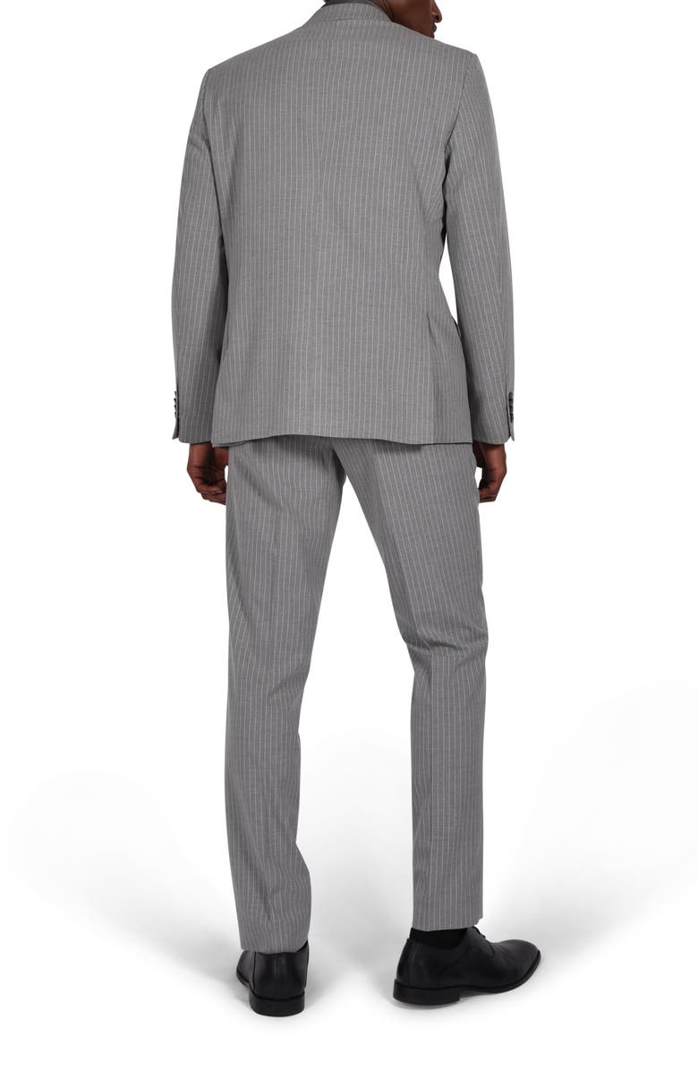 SAVILE ROW CO Trim Fit Pinstripe Suit, Alternate, color,
