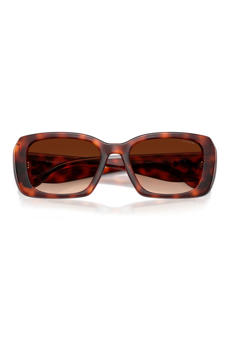 54mm Square Sunglasses, Alternate, color, CARAMEL TORTOISE / BROWN