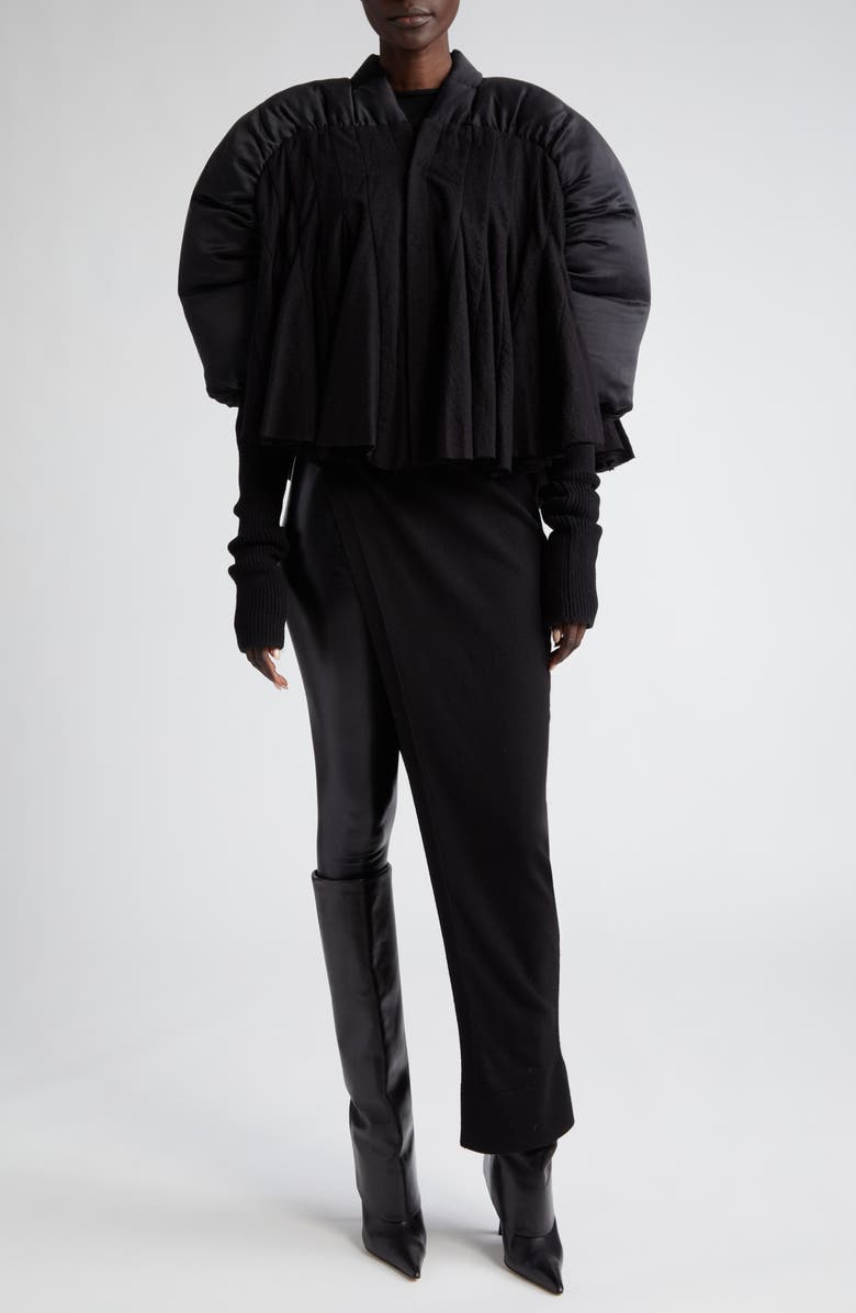 Rick Owens Duvetessa Mixed Media Crop Jacket, Alternate, color,