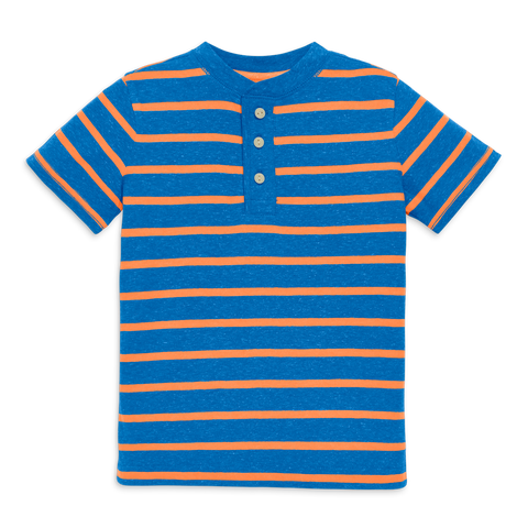 Kids Heathered Henley Tee In Stripe (Toddler, Little Kid, & Big Kid)