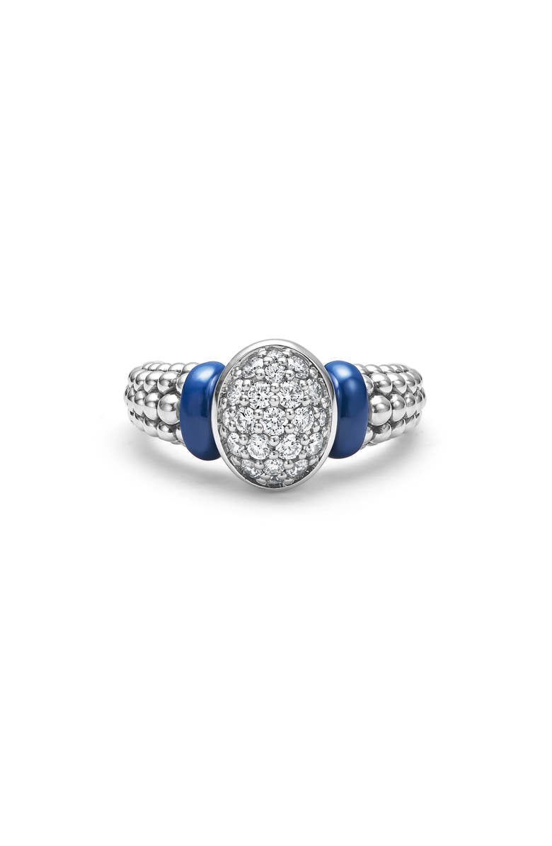 LAGOS Blue Caviar Marine Diamond Ring, Alternate, color, 