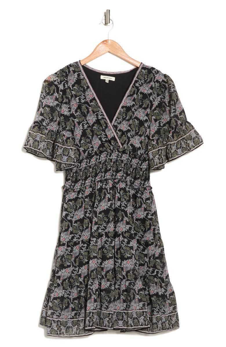 MAX STUDIO Georgette Ditsy Floral Print Tiered Dress, Alternate, color, 