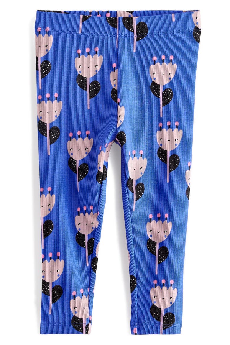 Kids' Rib Print Leggings, Main, color, BLUE