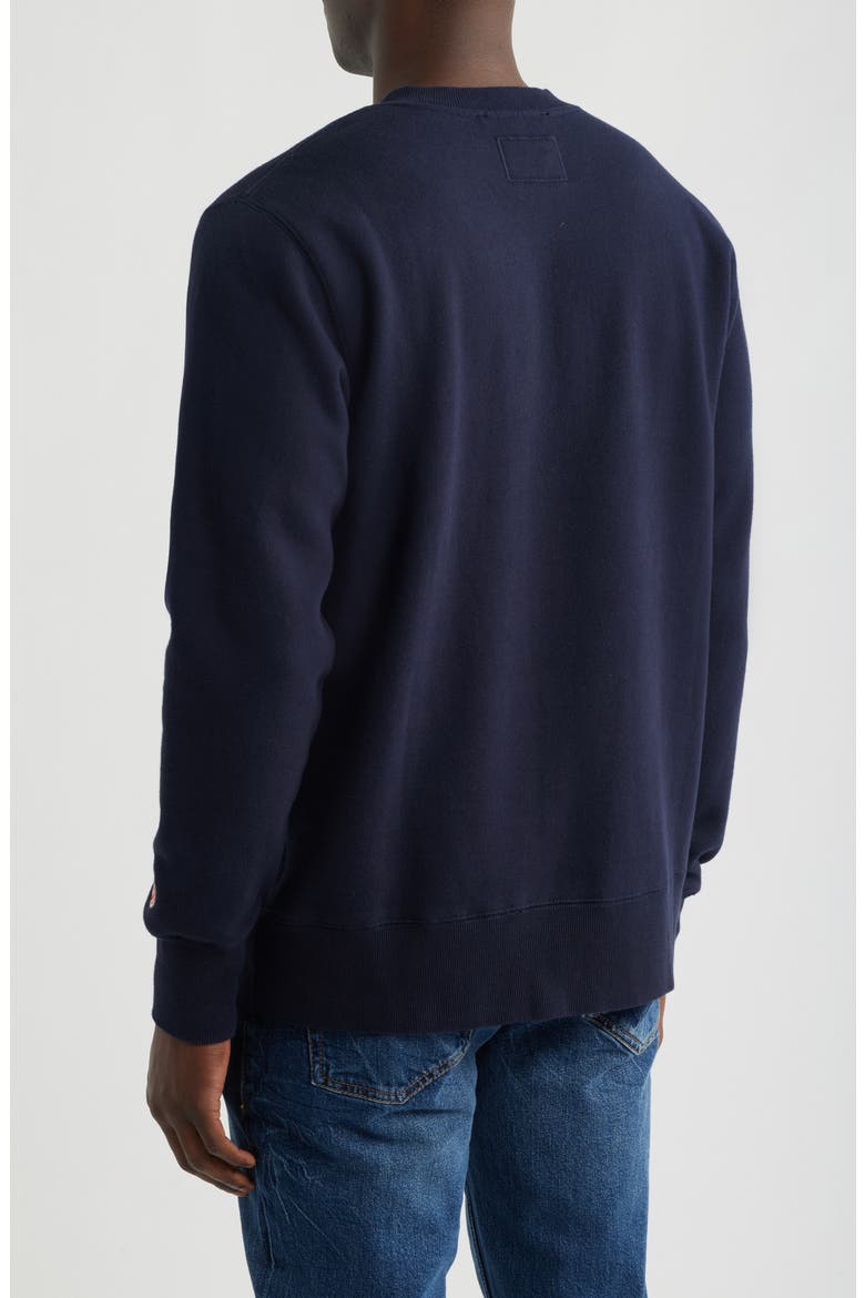 Signature Crew Midway Fleece Sweatshirt, Alternate, color, DARK NAVY