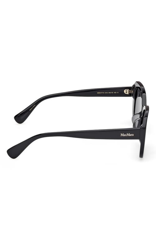 Max Mara 54mm Rectangular Sunglasses In Black