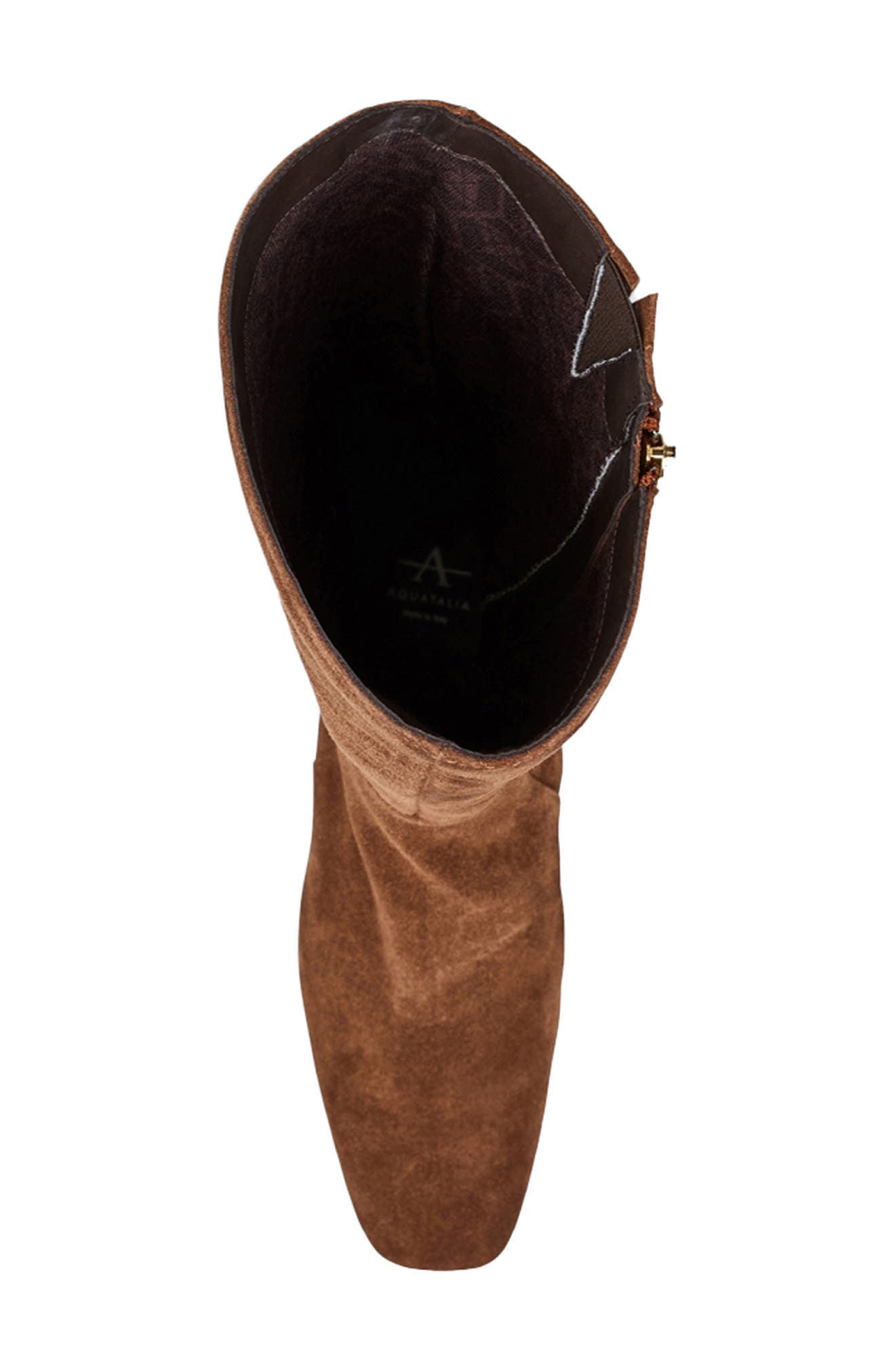 Aquatalia Serafina Weatherproof Knee High Boot, Alternate, color, Brandy Suede