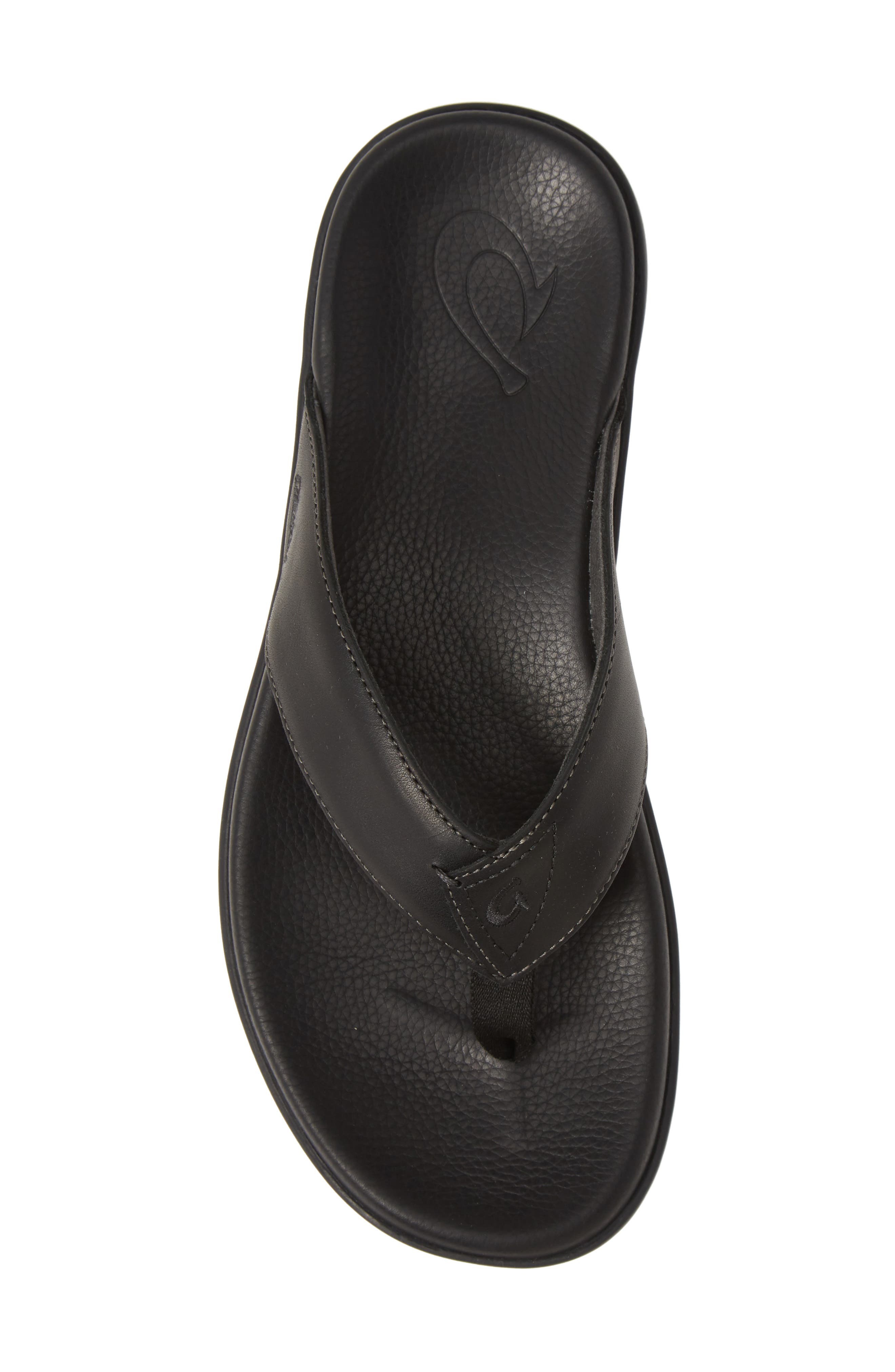 Nalukai Flip Flop, Alternate, color, LAVA ROCK LEATHER