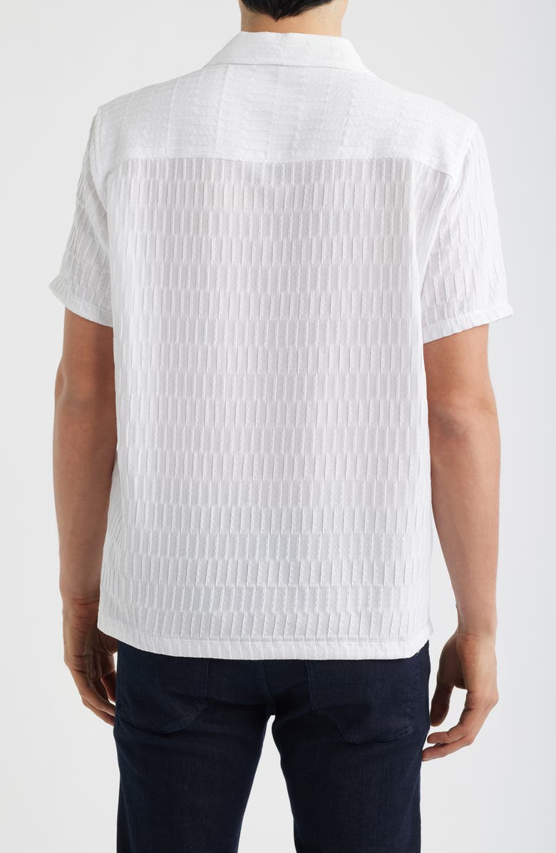 Robert Barakett Vaerik Textured Camp Shirt, Alternate, color, Optic White