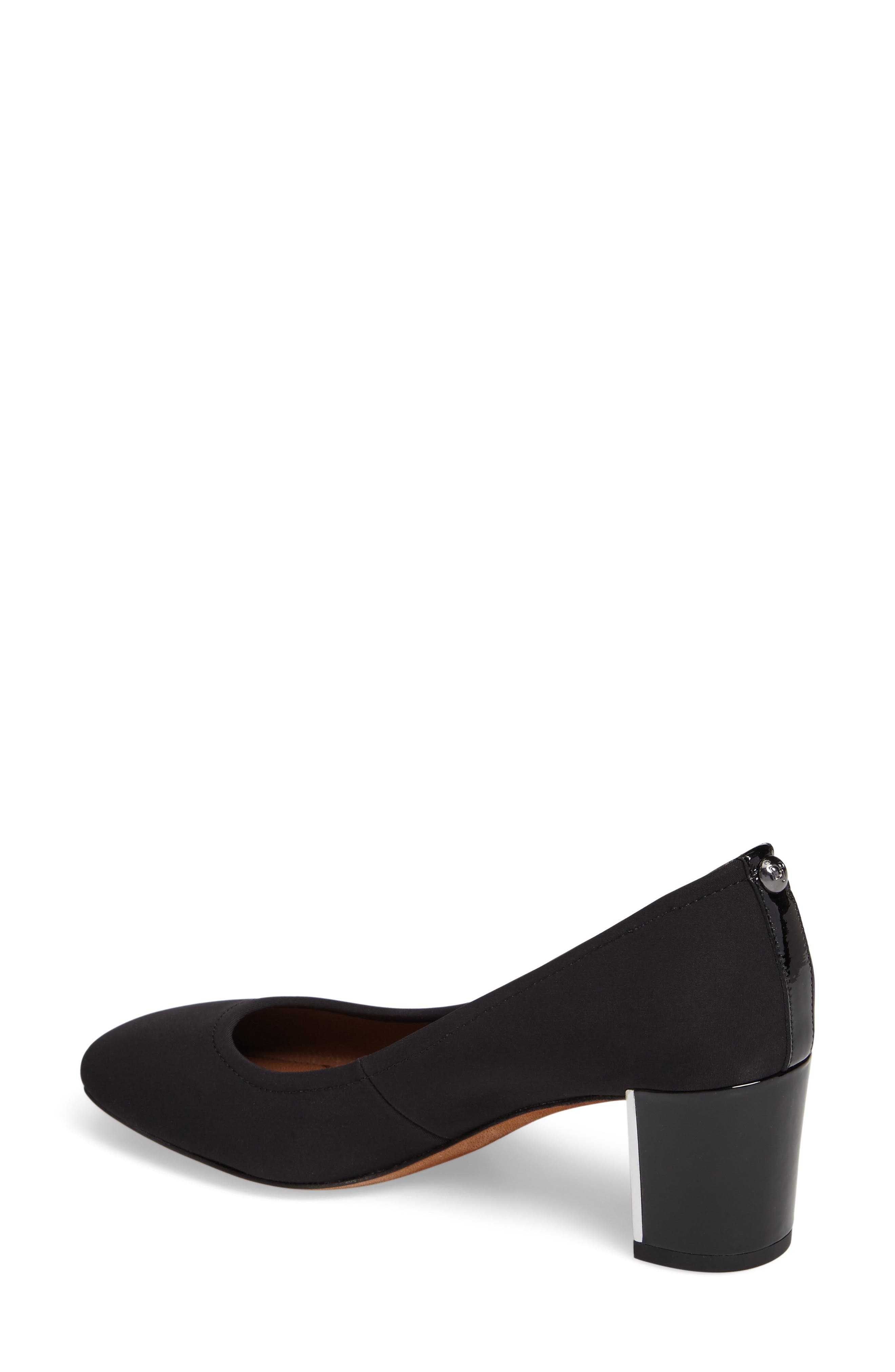 Donald Pliner Donald J Pliner Corin Block Heel Pump, Alternate, color, Black Fabric