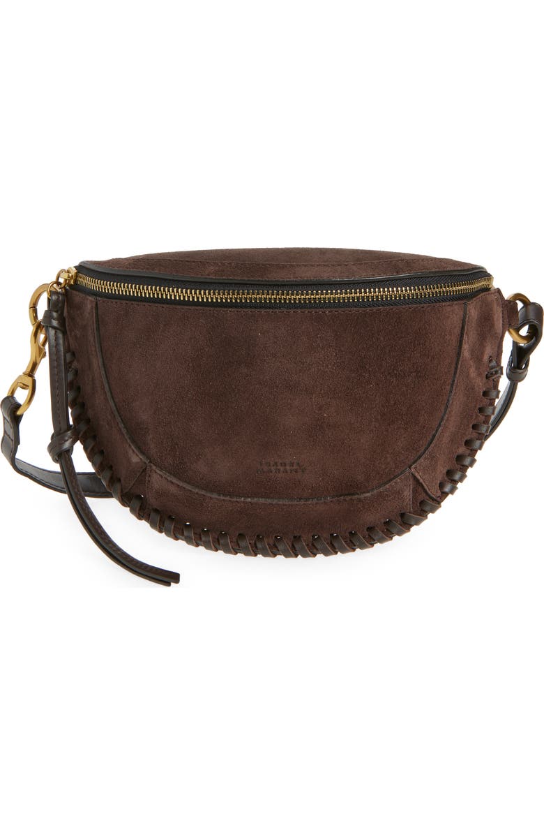 Isabel Marant Skano Suede Crossbody Bag, Main, color, Coffee