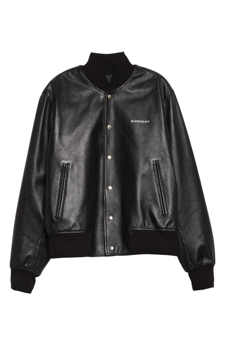 Givenchy Disney x Givenchy '101 Dalmatians' Leather Bomber Jacket, Alternate, color,