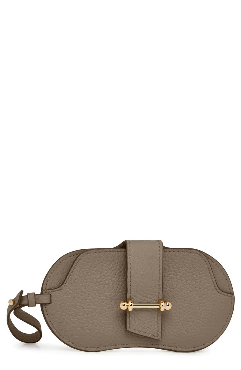 Strathberry Multrees Leather Glasses Case, Main, color, Taupe