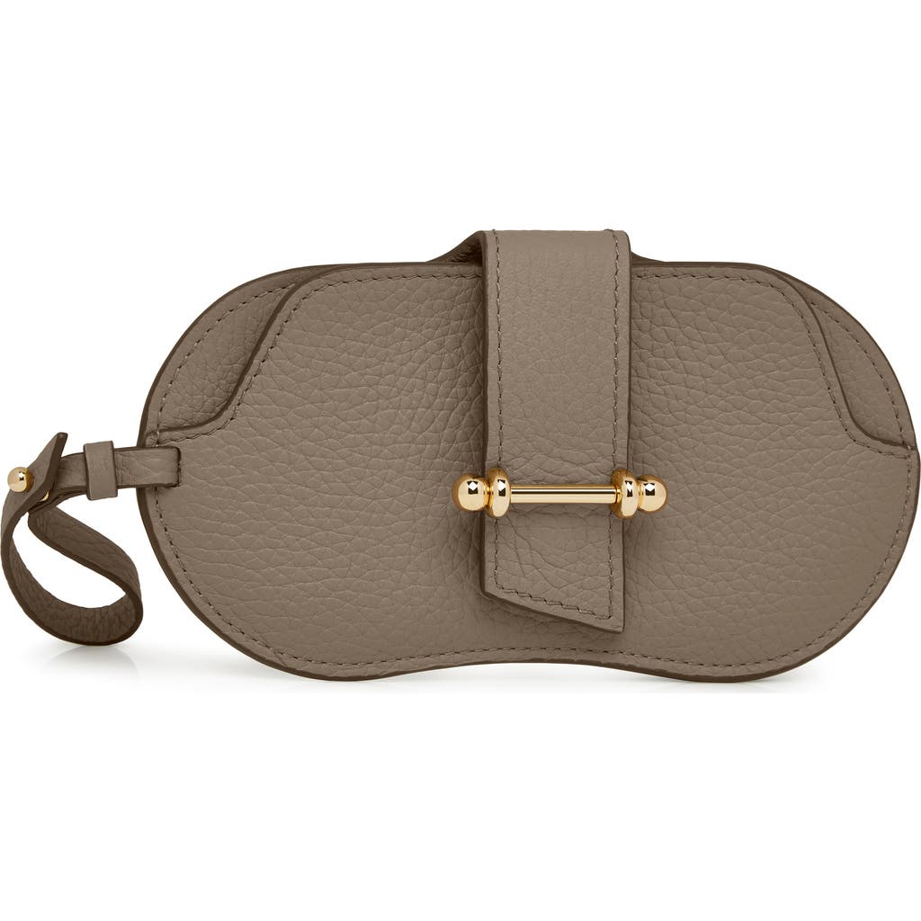 Strathberry Multrees Leather Glasses Case In Brown