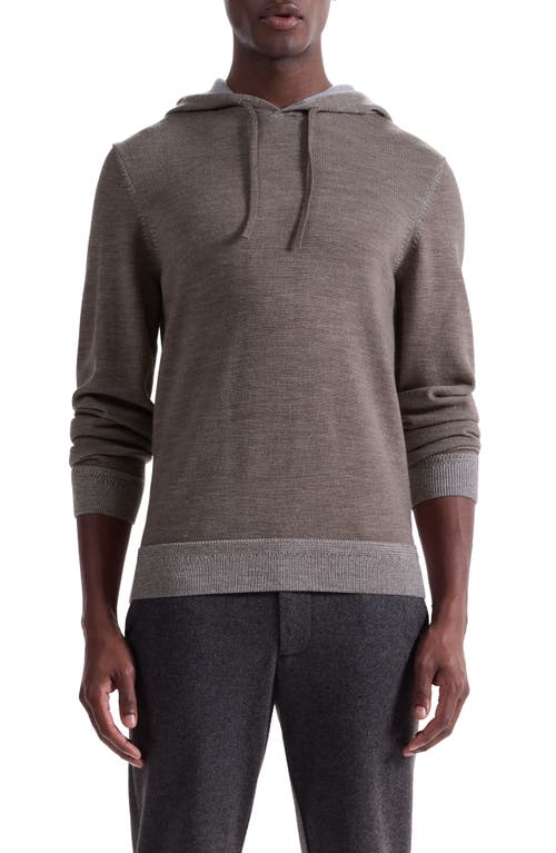 Bugatchi Meino Wool Hoodie Sweater In Brown
