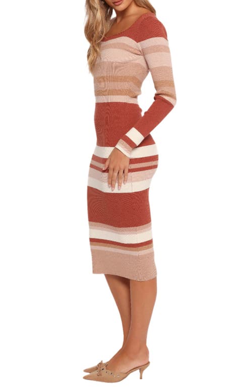 Petal And Pup Petal & Pup Colten Stripe Long Sleeve Rib Sweater Dress