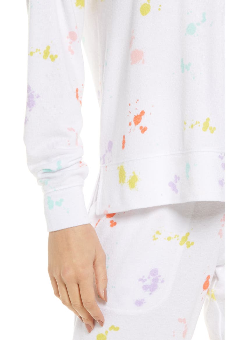 Comfy Sleep Top, Alternate, color, WHITE PAINT SPLATTER