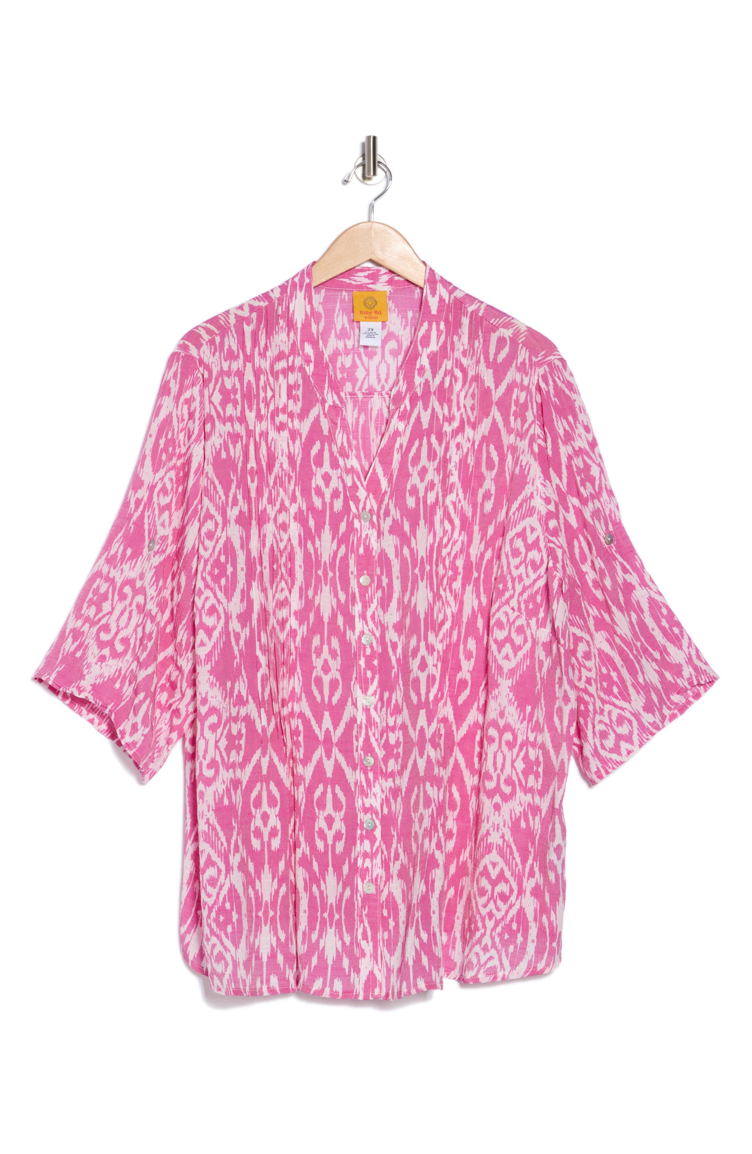 RUBY RD Geometric Button-Up Shirt (Women) | Nordstromrack