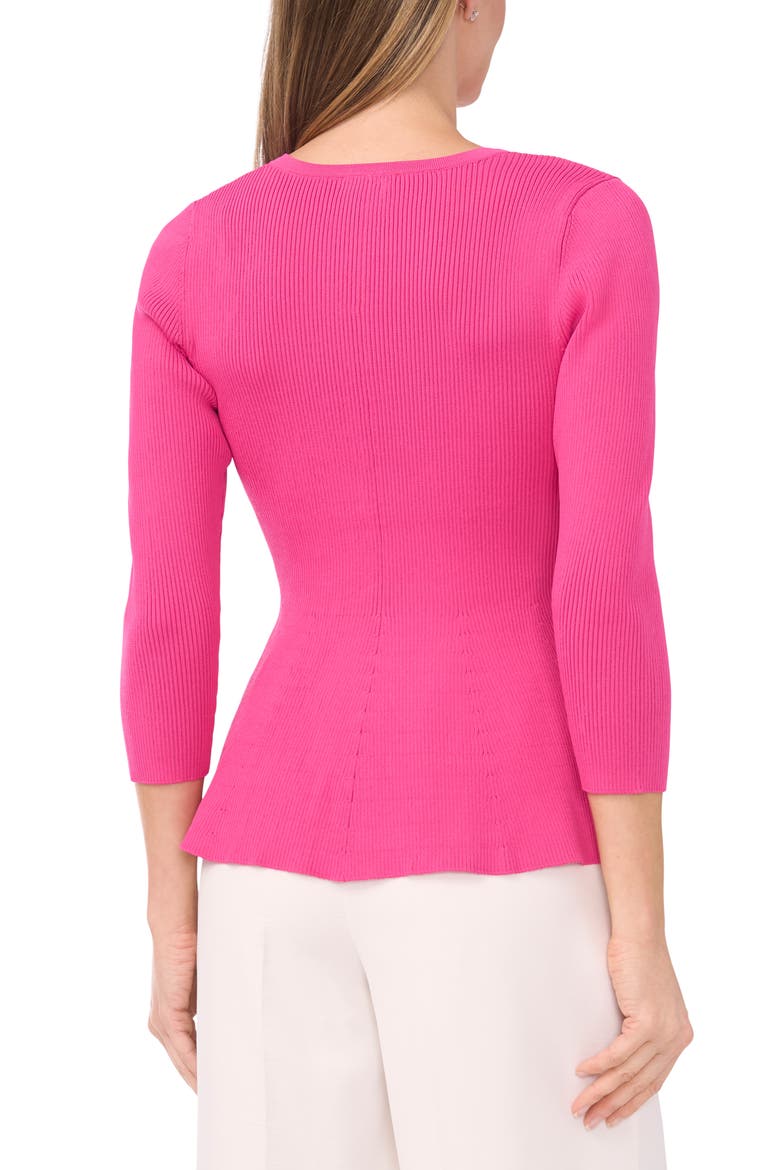 Rib Peplum Sweater, Alternate, color, ROSE VIOLET