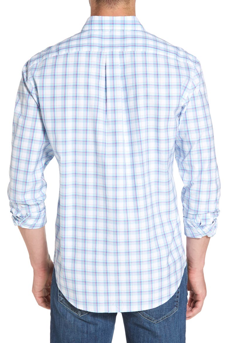 Plaid Classic Fit Sport Shirt, Alternate, color, JAKE BLUE