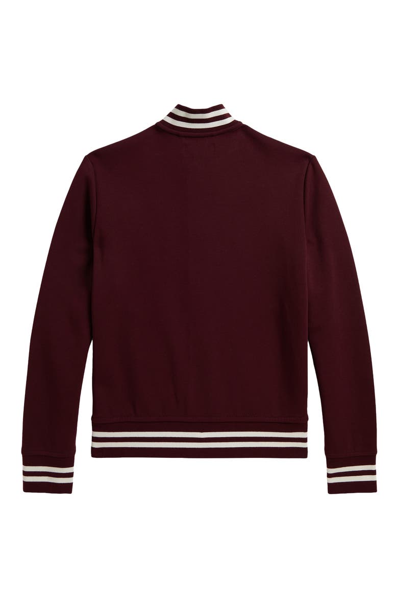 Kids' Double Knit Bomber Jacket, Alternate, color, RICH RUBY