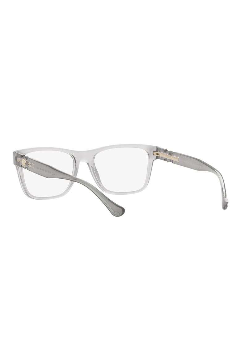 57mm Rectangular Optical Glasses, Alternate, color, TRANSPARENT GREY