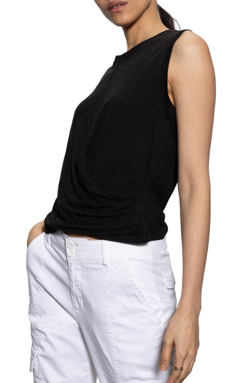 Shop Sanctuary Draped Crewneck Tank In Black
